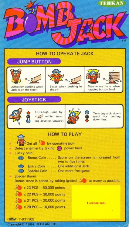 affiche de Bomb jack